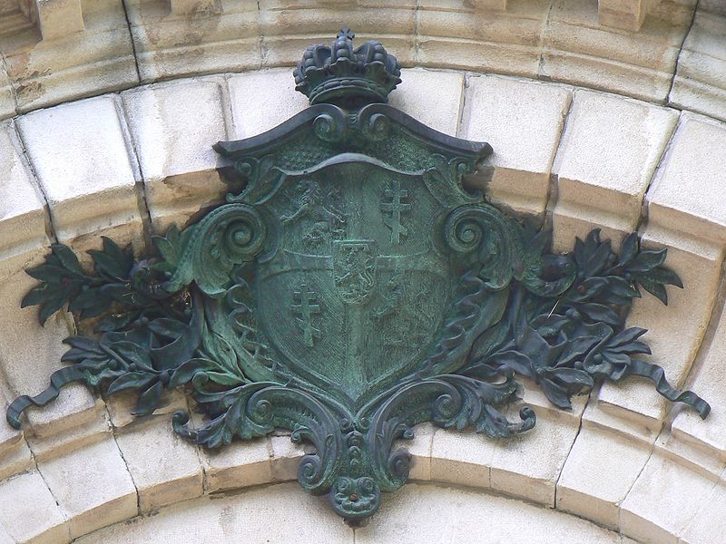 Battenber coat of arms above mausoleum in Sofia
